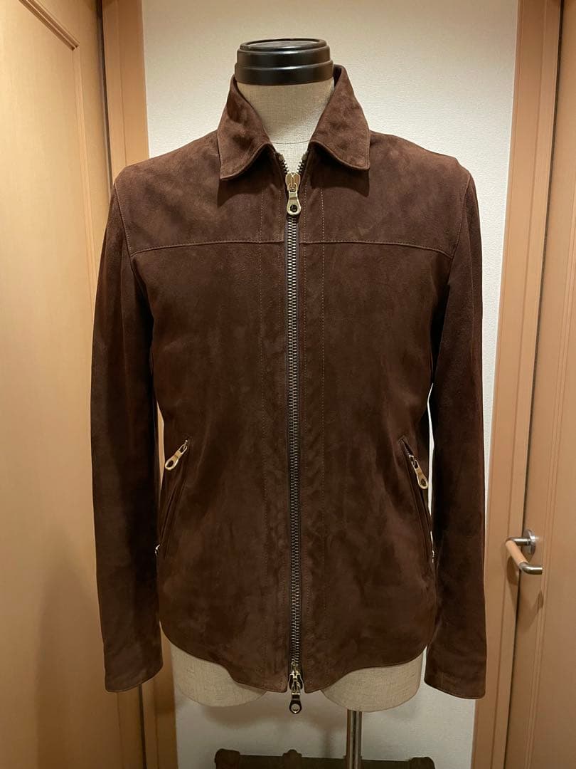 CINQUANTA ブラウン スエード シングルライダースジャケット　46 気になるレザージャケット＜CINQUANTA＞｜ビームス 銀座｜BEAMS