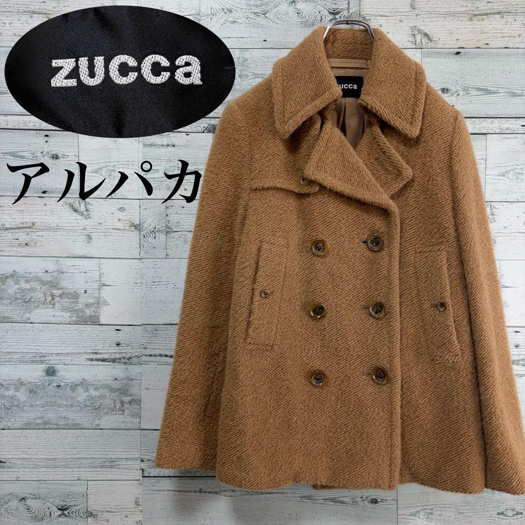 ☆アルパカ☆ズッカ ダブルショートコート Pコート キャメル Sサイズ