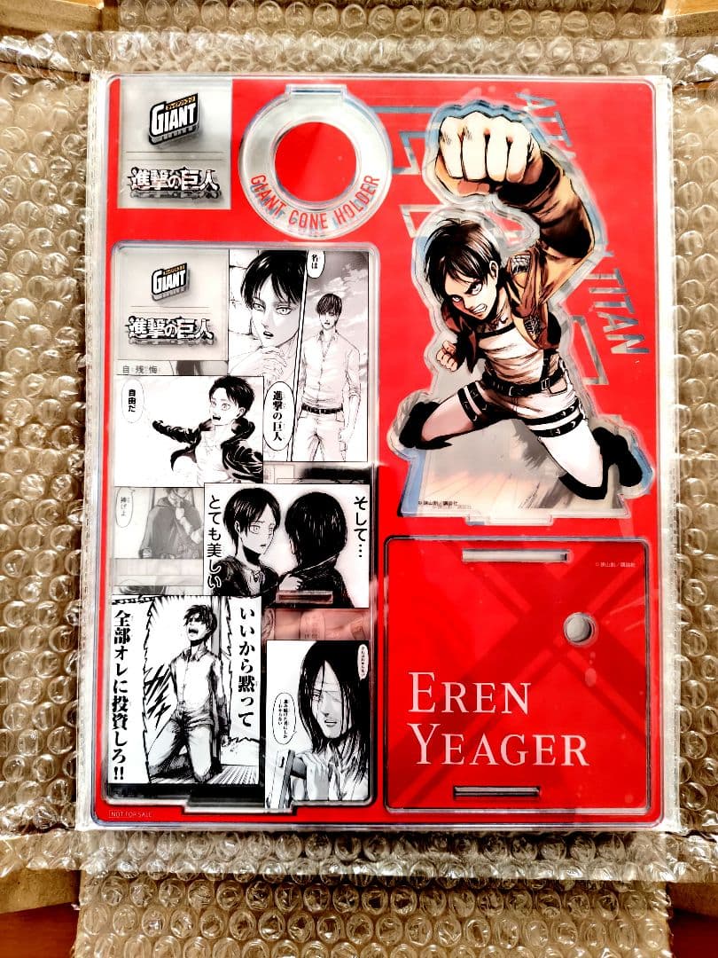 進撃の巨人　ジャイアントコーンコラボアクリルスタンド　5種セット ジャイアントコーンと人気漫画「FAIRY TAIL」「進撃の巨人」「ブルー