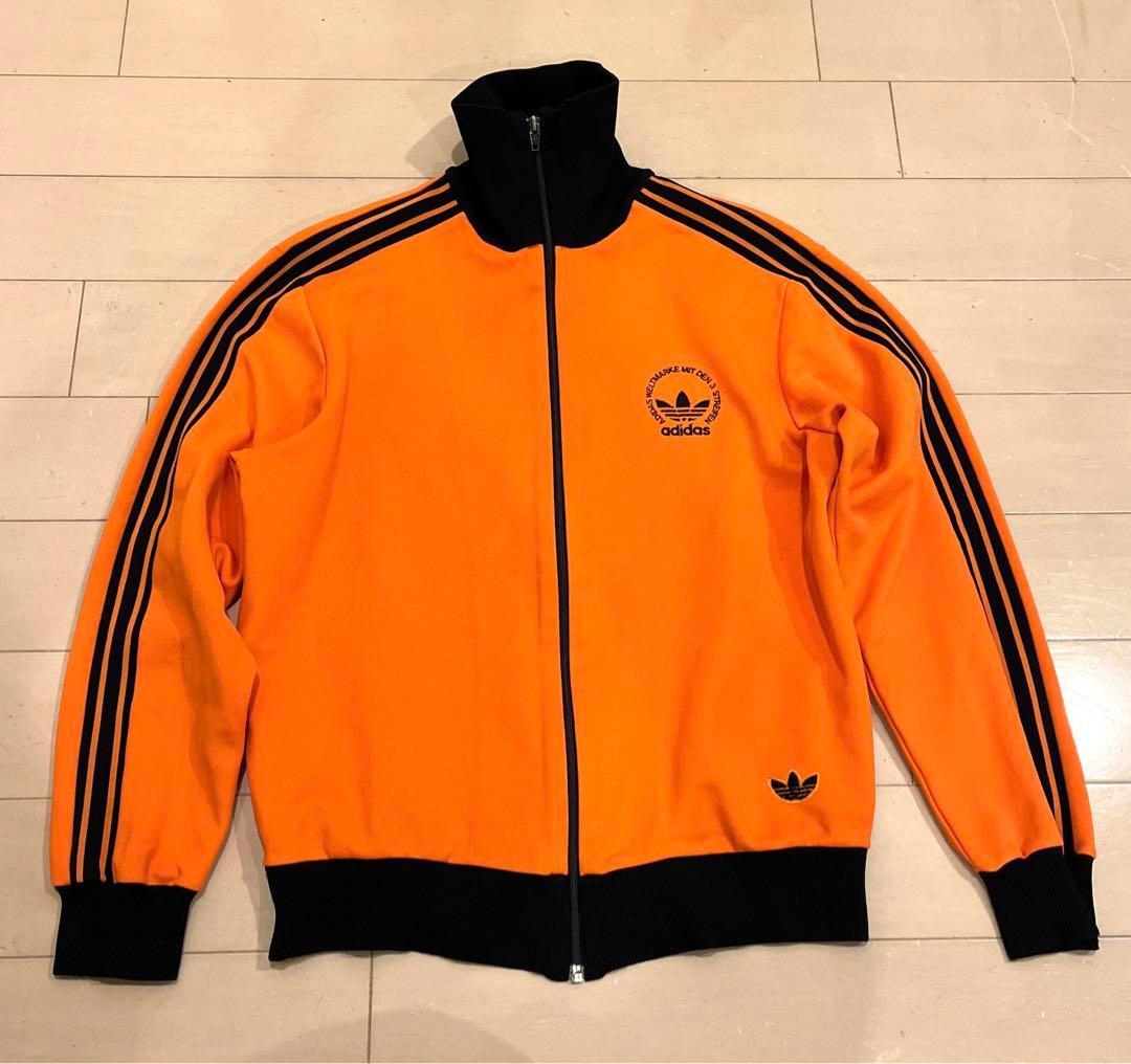 70s adidasトラックジャケット ジャージ オレンジ サイズ3小松菜奈着用