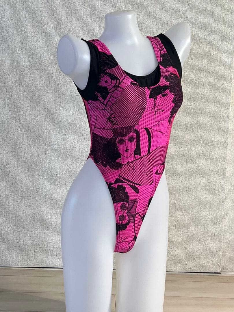 ハイカットハイレグ競泳水着デザインタイプ水着（S〜Mサイズ