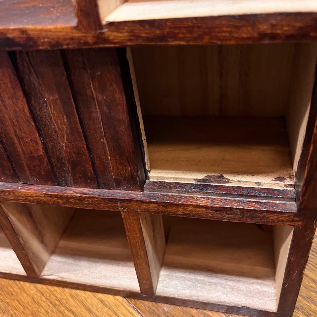 昭和レトロ 木製ミニ階段箪笥 引き出し付き収納ボックス可愛いミニ