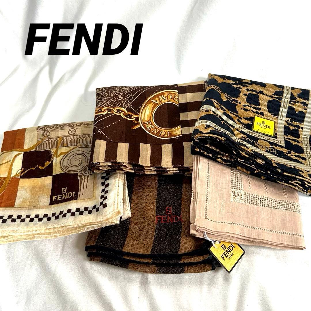 FENDI フェンディ ハンカチ5枚セット 新品2枚含 - メルカリ