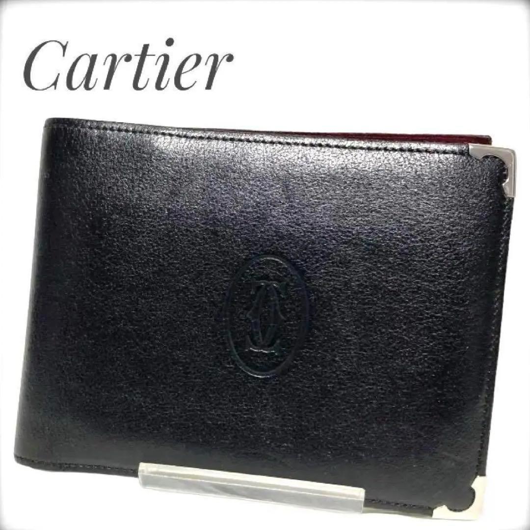 Cartier カルティエ 財布 二つ折 ブラック Cartier（カルティエ） 【週末限定SALE☆30％OFF】カルティエ 二つ折り