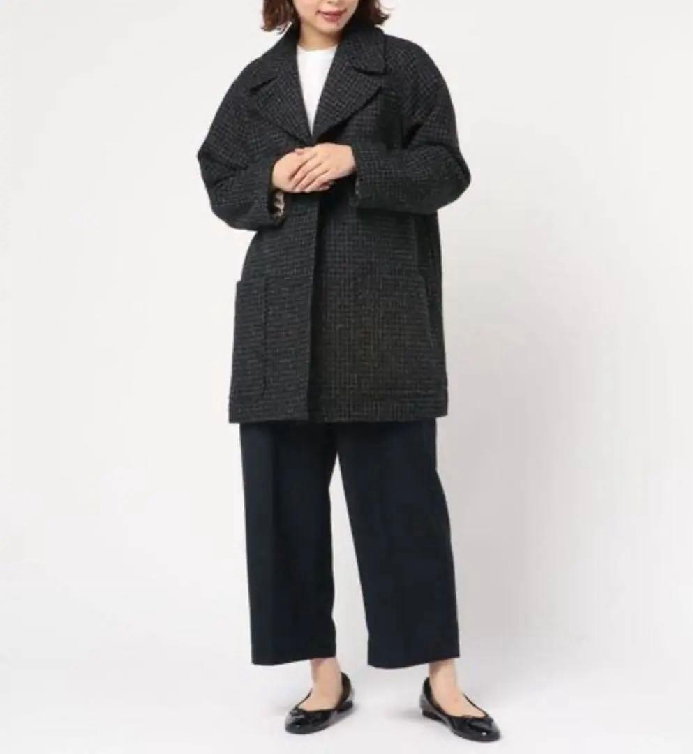 マーガレットハウエル ハリスツイード チェスターコート 格子柄 ウール