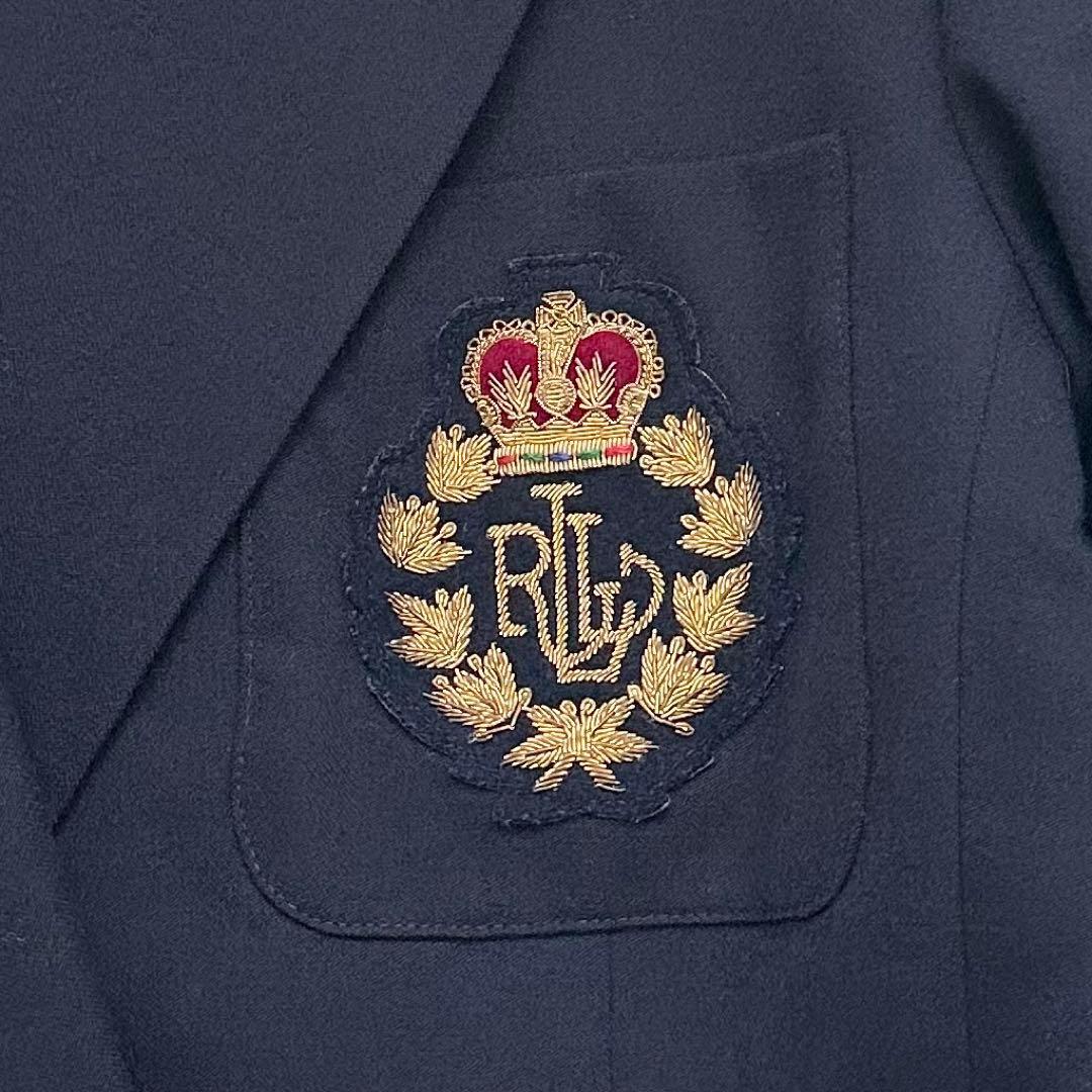 ローレンラルフローレン　大きいサイズ　紺ブレ　金ボタン　エンブレム　USA製