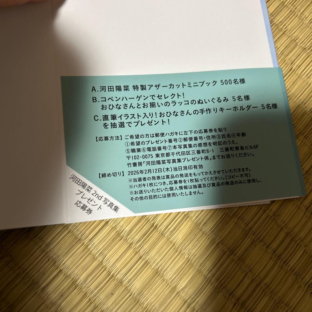 日向坂46 河田陽菜 写真集 テイクオフ 応募券 - メルカリ