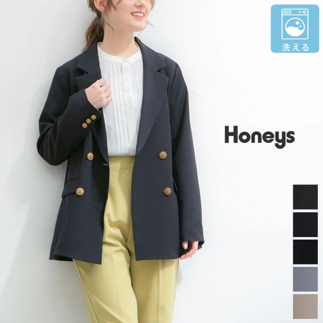Honeys ネイビー 金ボタン テーラードジャケット Mサイズ - メルカリ