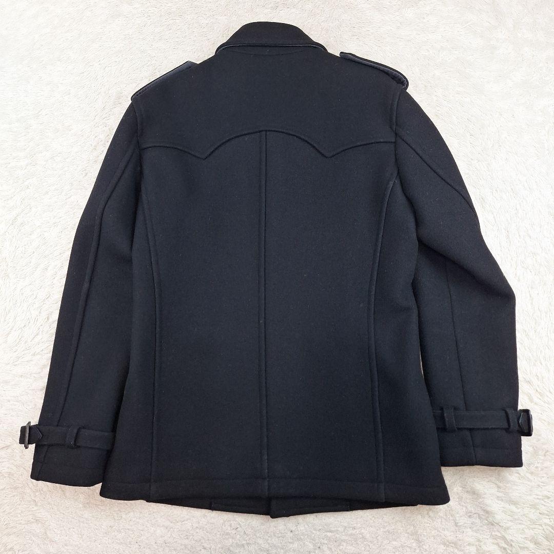 高級ライン✨Paul Smithコレクション　ウールコート　金ボタン　黒　L