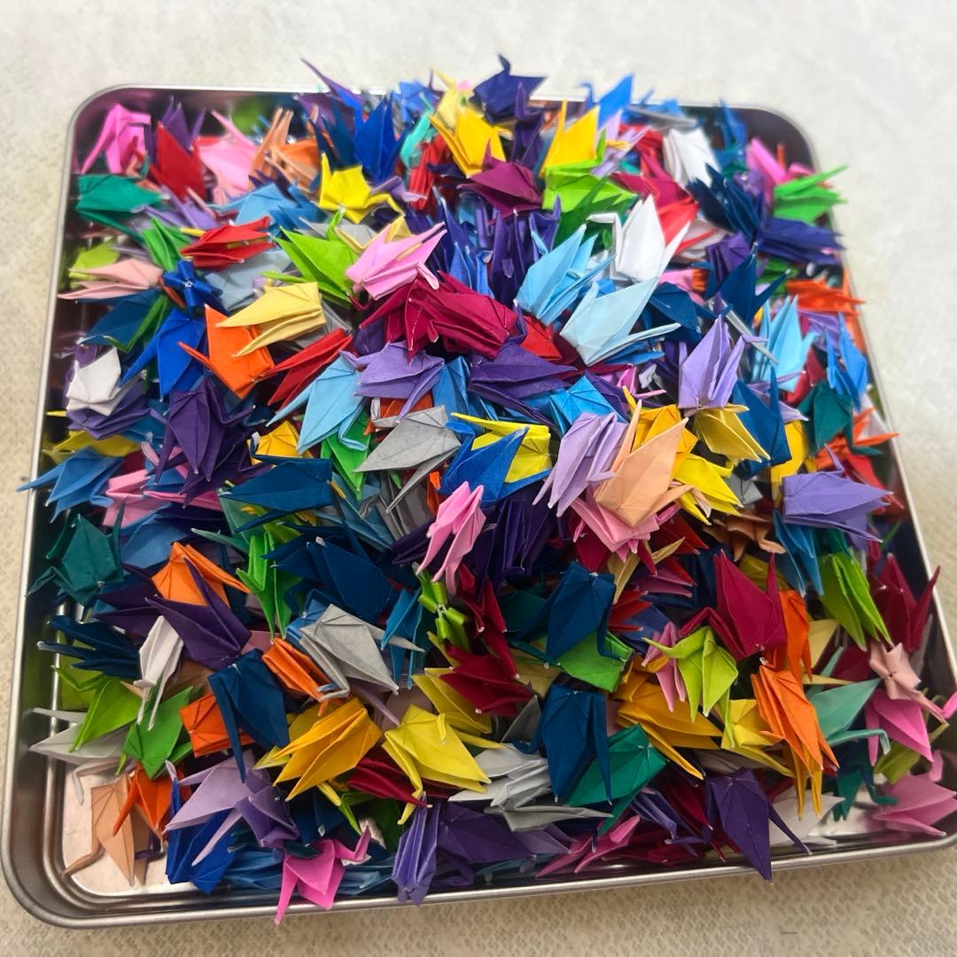 ミニ折り鶴1000羽 折り紙 鶴 ミニ 千羽鶴 - メルカリ