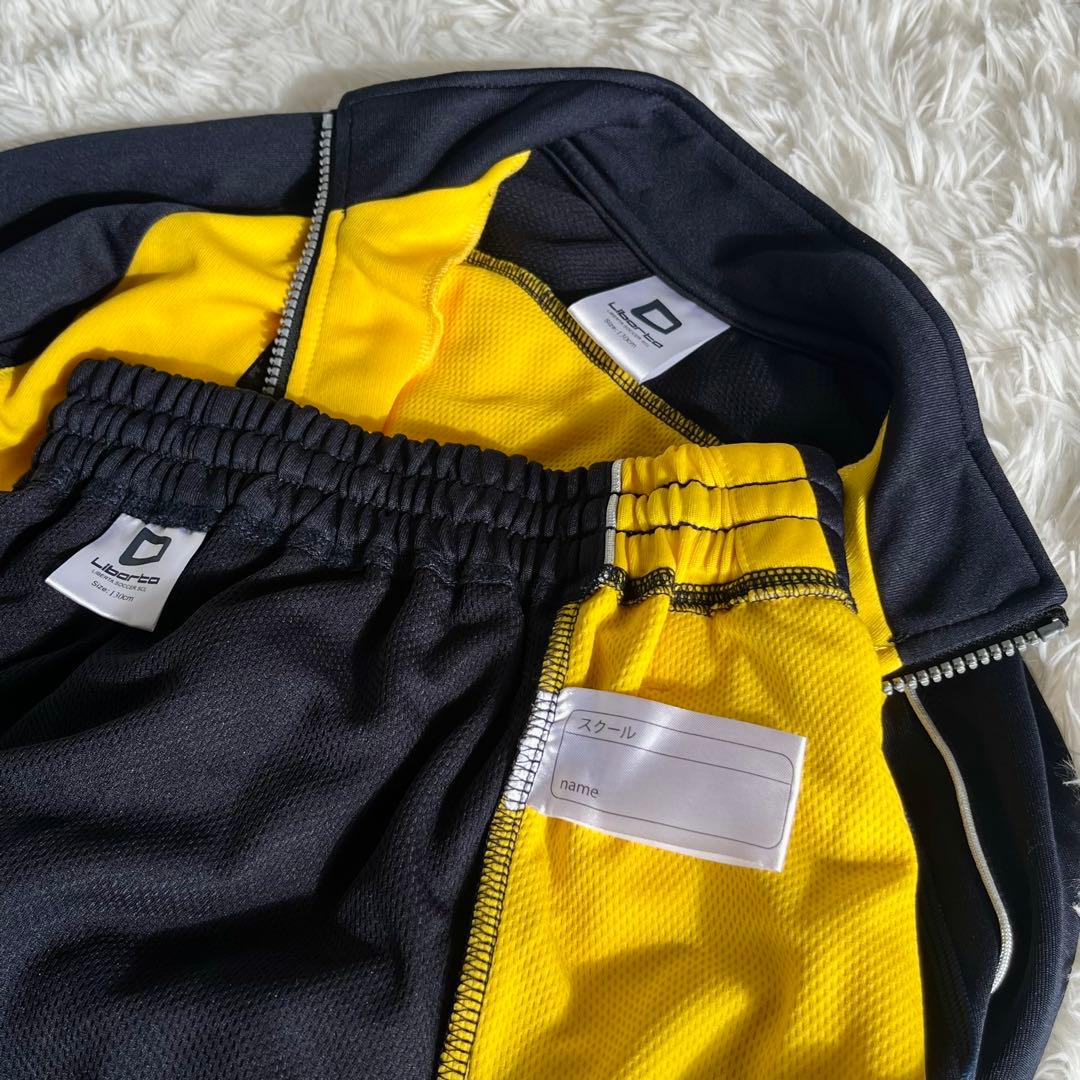 美品 Liberta ジャージ上下リベルタ130 サッカースクール 紺/黄色