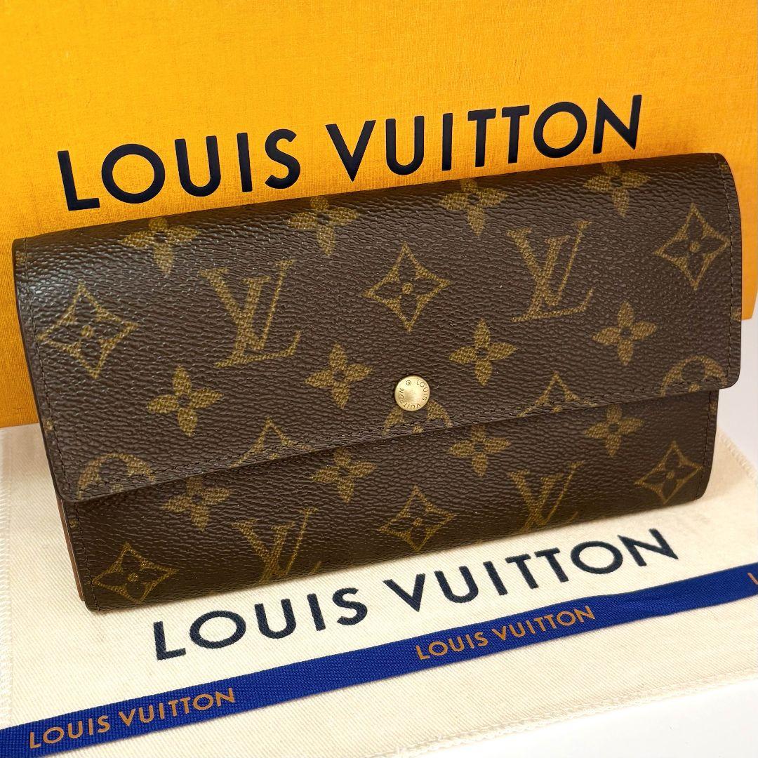 美品】ルイヴィトン ポルトモネ クレディ モノグラム 長財布 カード