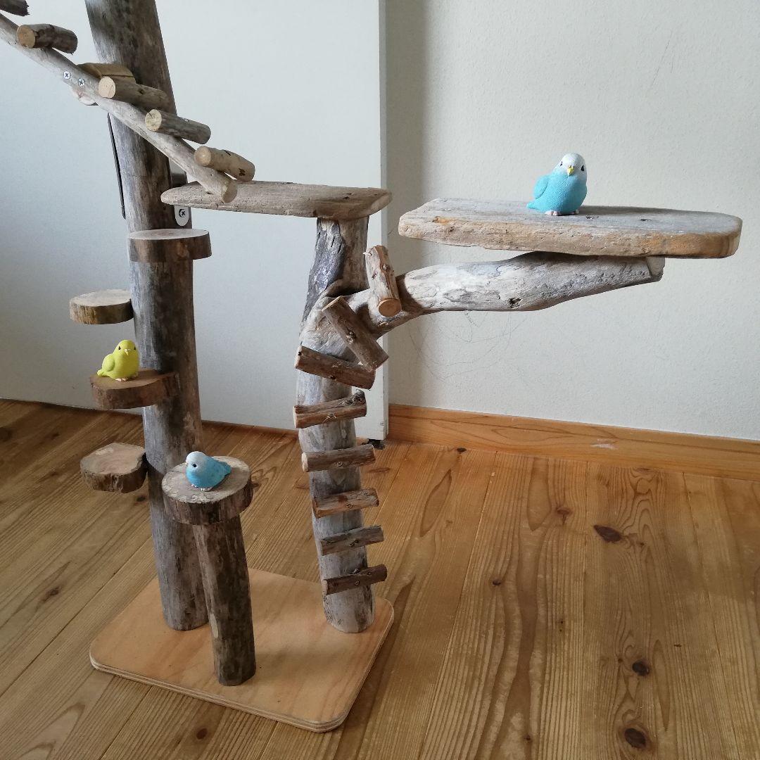 バードアスレチックジム大型 ㉝ 天然木 自然木 流木 止まり木 インコ