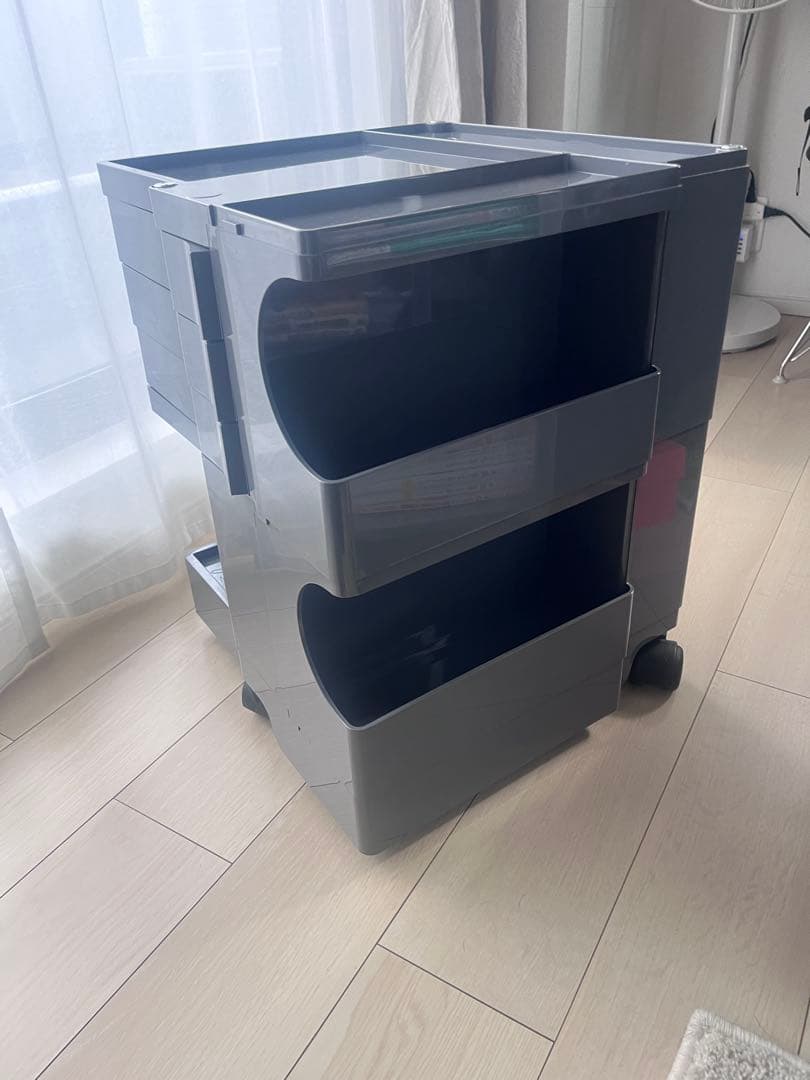 B-LINE ボビーワゴン　キャスター付きグレー収納ボックス ビーライン B-LINE ボビーワゴン 2段2トレイ Boby Wagon 収納ラック