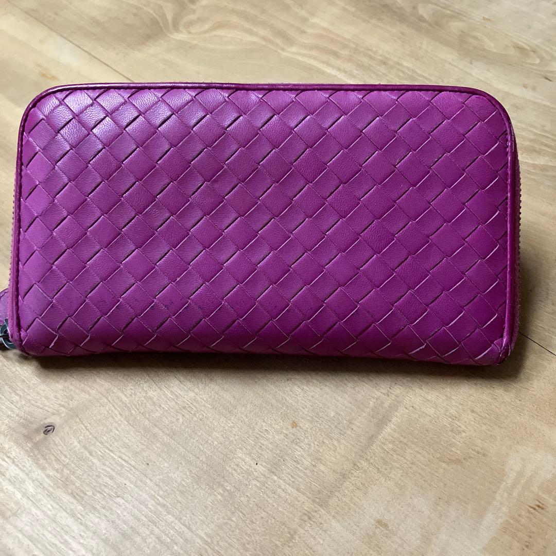 ボッテガヴェネタ マゼンタ ラウンドファスナー長財布 - メルカリ