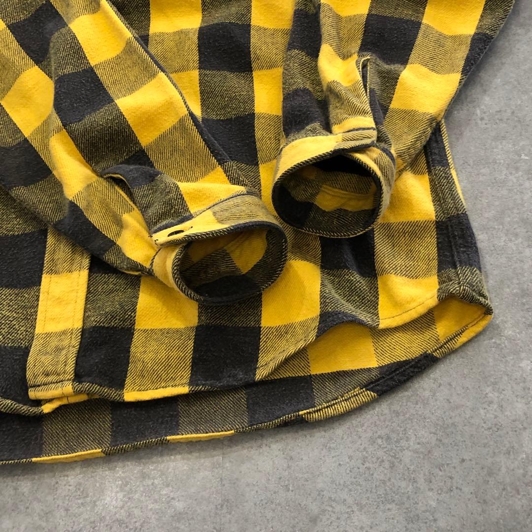 90s USA製 Prentiss ネルシャツ バッファローチェック イエロー - メルカリ