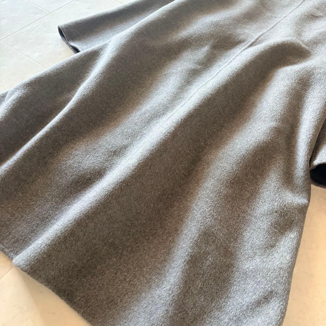 NO.7-138 JOSEPH カラーレスロングコートカシミヤダブルフェイス40