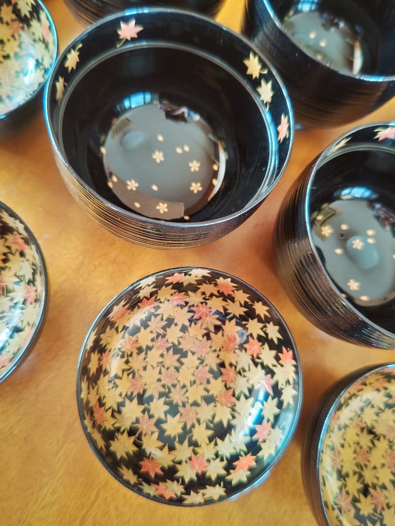 輪島塗 慶塚作 蒔絵糸目蓋付き吸い物椀5客 新品未使用 - メルカリ