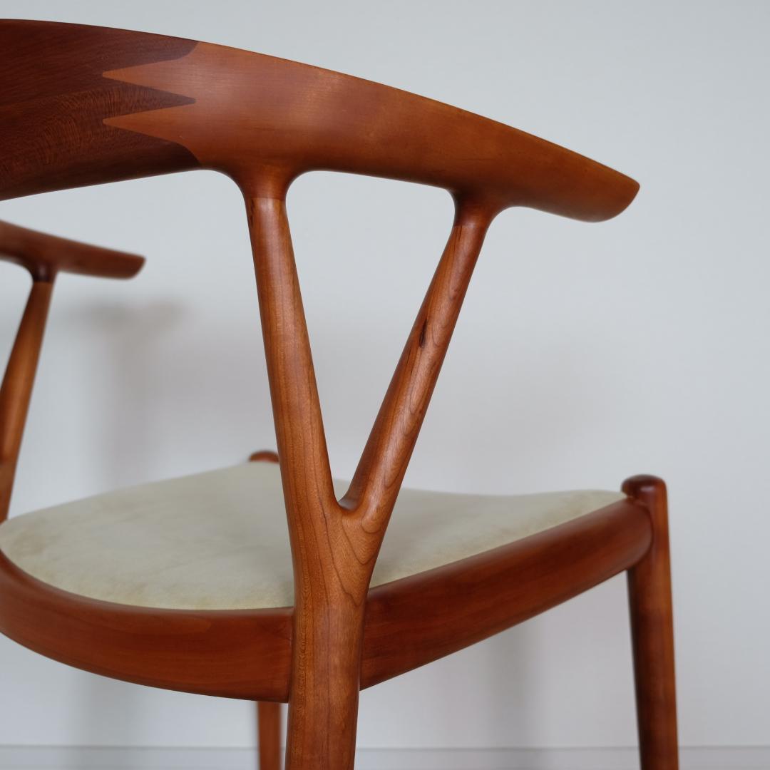 SPS隊長様 【美品｜メンテ済み】Vチェア 家具蔵（KAGURA） チェリー材①