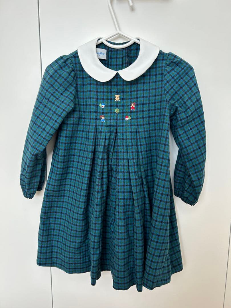 【現行品】ファミリア◇familiar◇グリーンチェックワンピース90cm ワンピース | ファミリア公式サイト