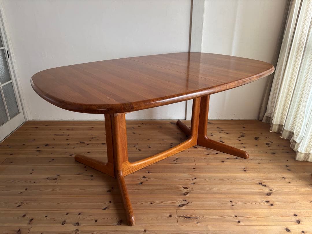 GUDME/北欧ヴィンテージ　チーク　オーバルエクステンションテーブル 北欧 ヴィンテージ チーク エクステンションオーバル テーブル #30161
