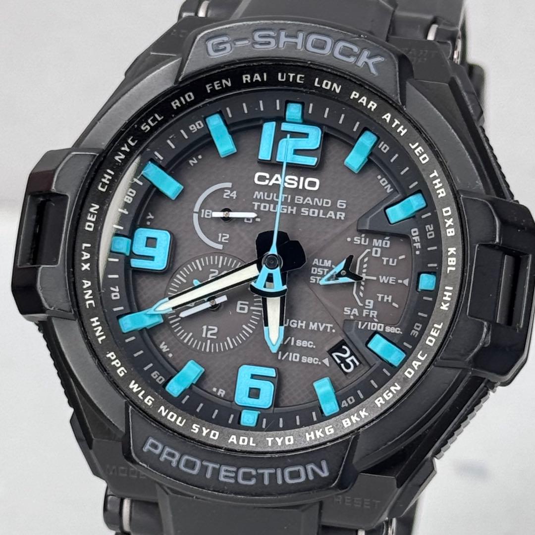 極美品 G-SHOCK GW-4000 電波ソーラー ブラック ブルー - メルカリ