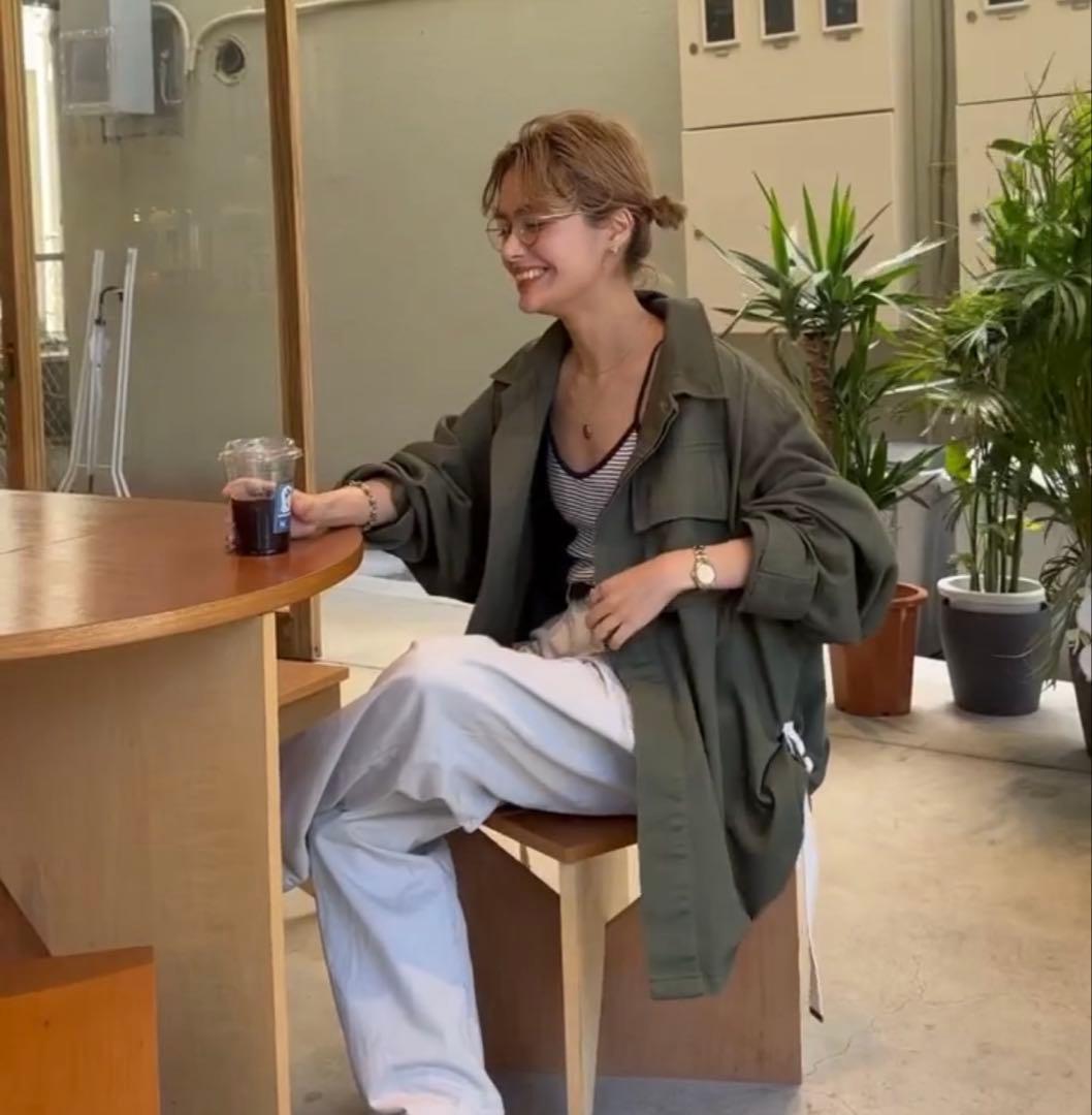 overlap.clothing / ミリタリージャケット mj10495- Synthetic Leather Military Stand Collar Oversized Jacket