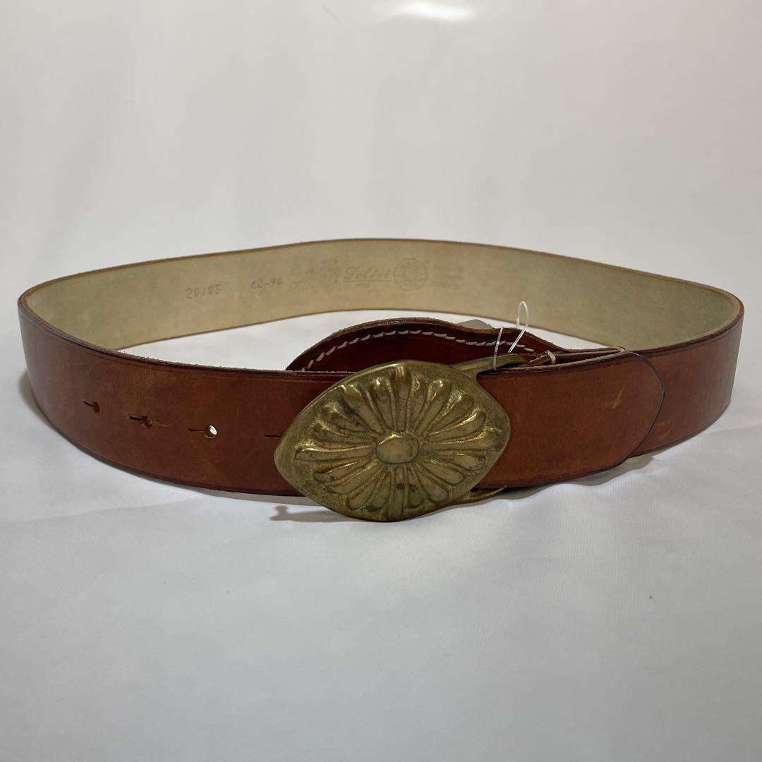 フェリージ Felisi ブラスバックル×レザーベルト イタリア製 試着のみ