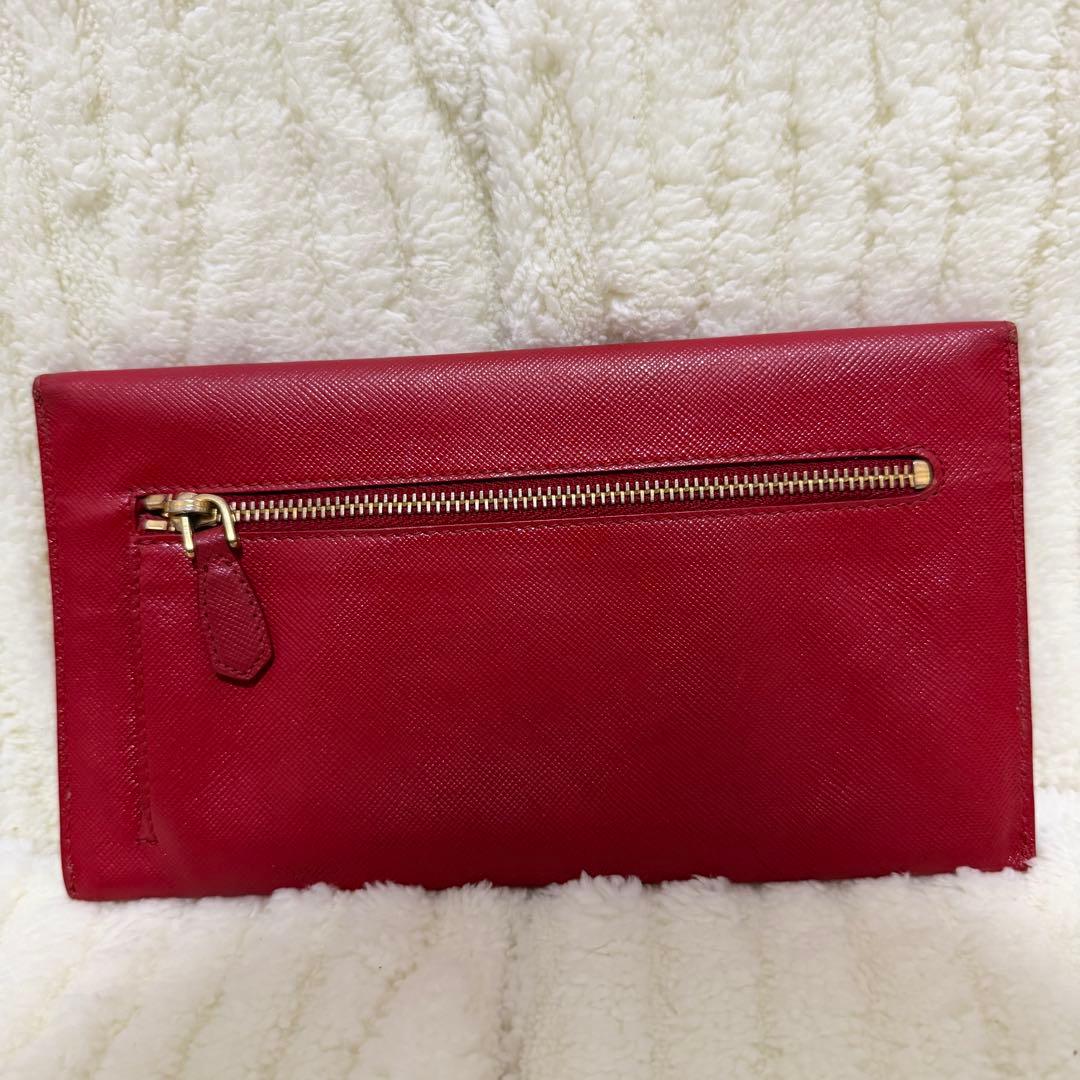 ✨️極美品✨️プラダ 長財布 エンベロープ メタルロゴ サフィアーノ