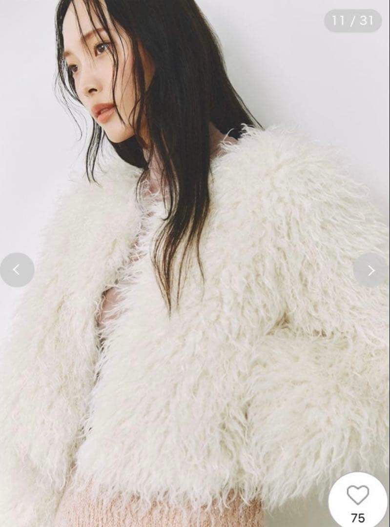 フレイアイディー FRAY I.D 今期 ショートファーコート YEL - メルカリ