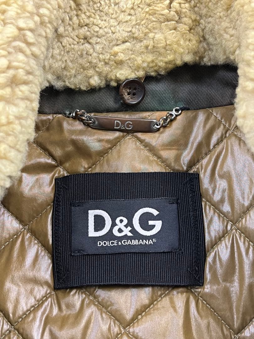 DOLCE & GABBANA 襟ボア ジャケット D&G 48 イタリー製 - メルカリ