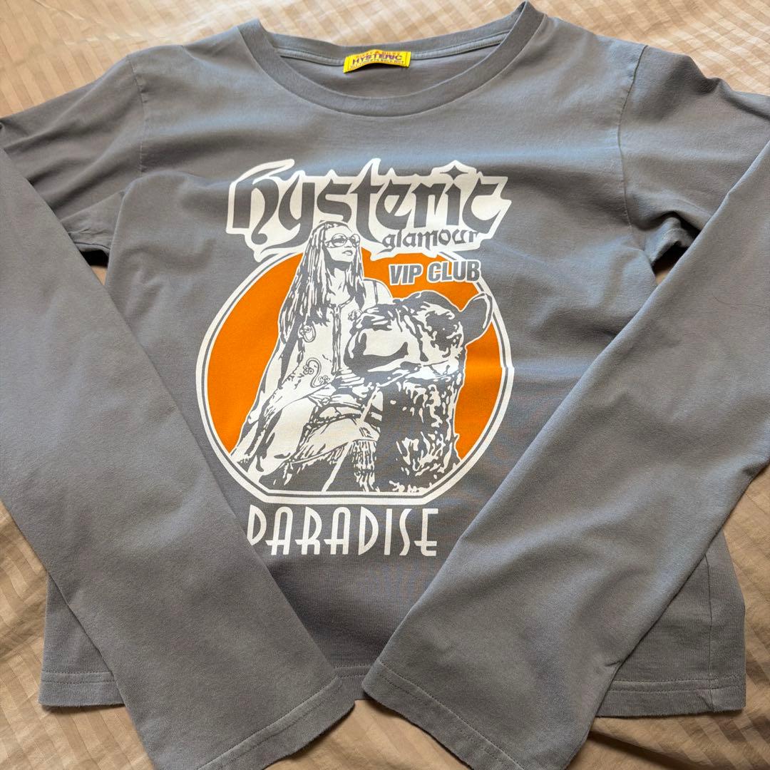 HYSTERIC GLAMOUR 】クロップド 長袖Tシャツ・グレー - メルカリ