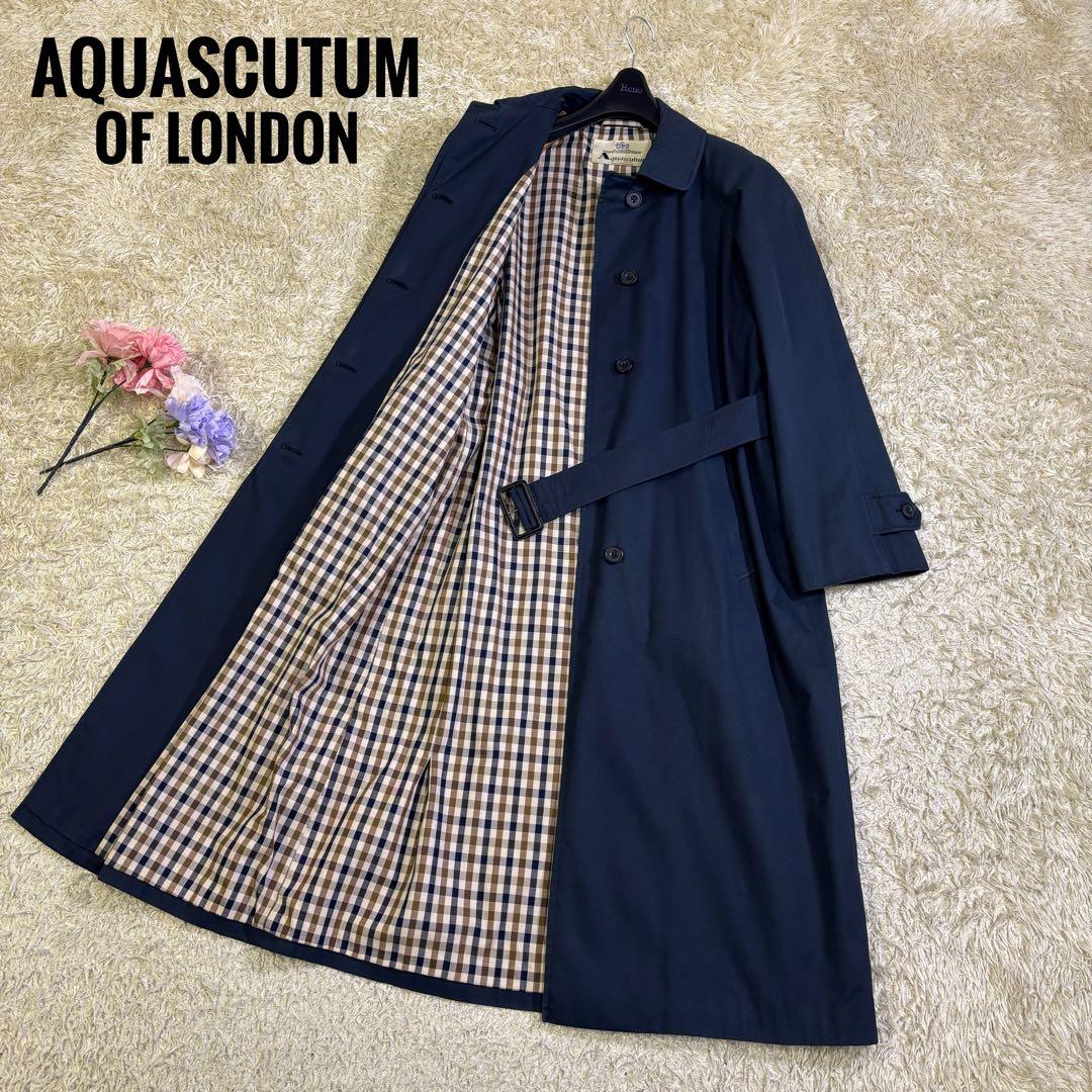 アクアスキュータム ロンドン 大きいサイズ ギンガムチェック ステン