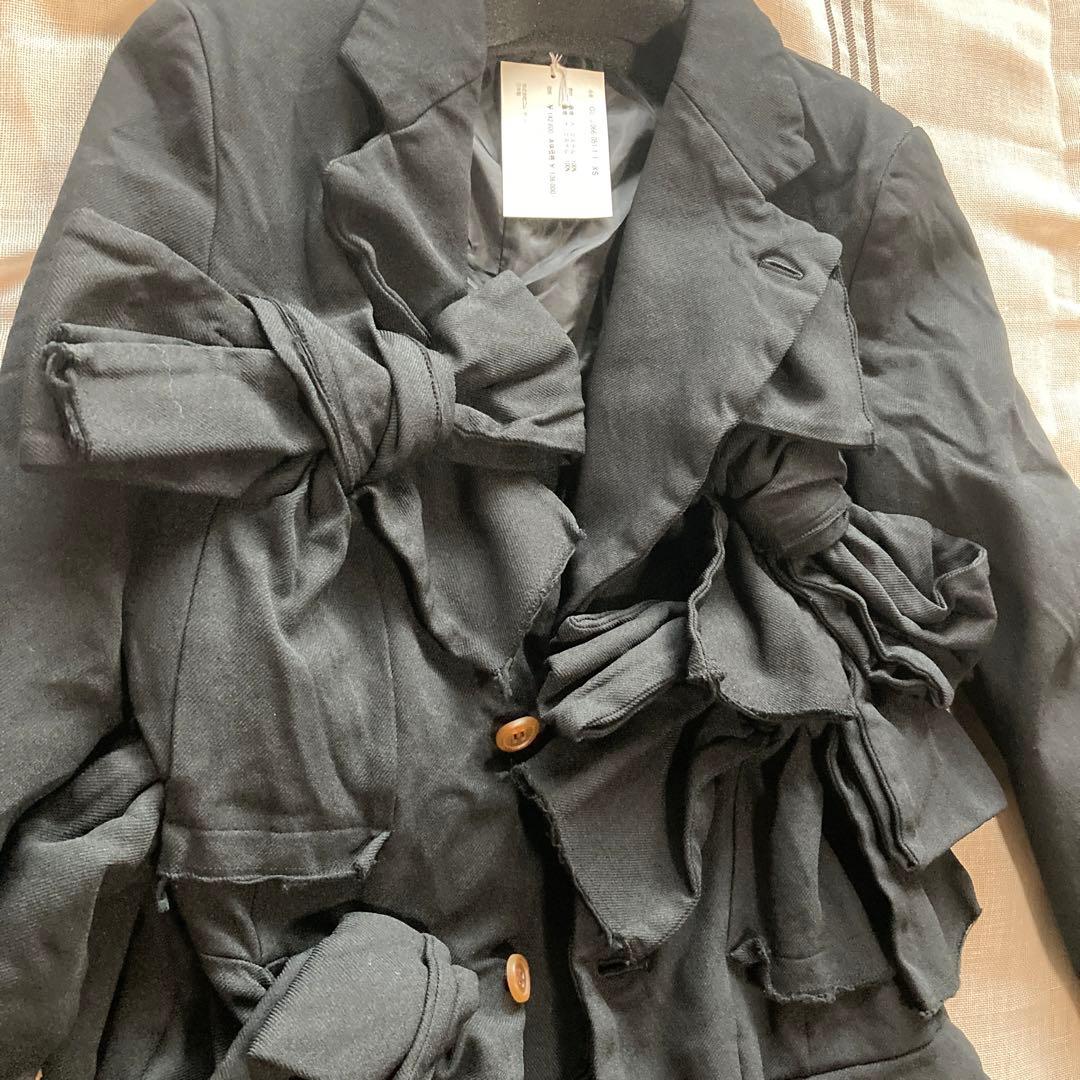 コムデギャルソン リボン装飾ロングジャケット - メルカリ