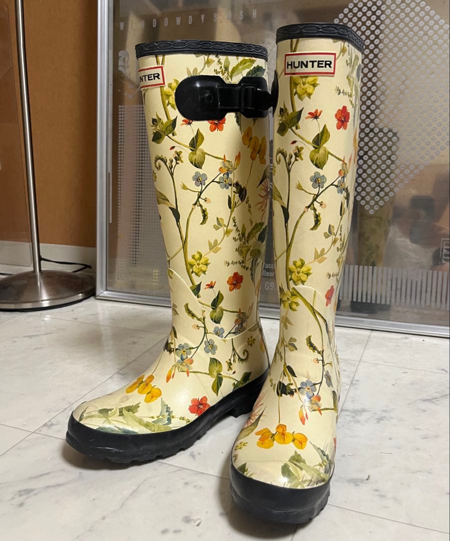 HUNTER × RHSコラボ レインブーツ ハンター 花柄 長靴 フラワー - メルカリ