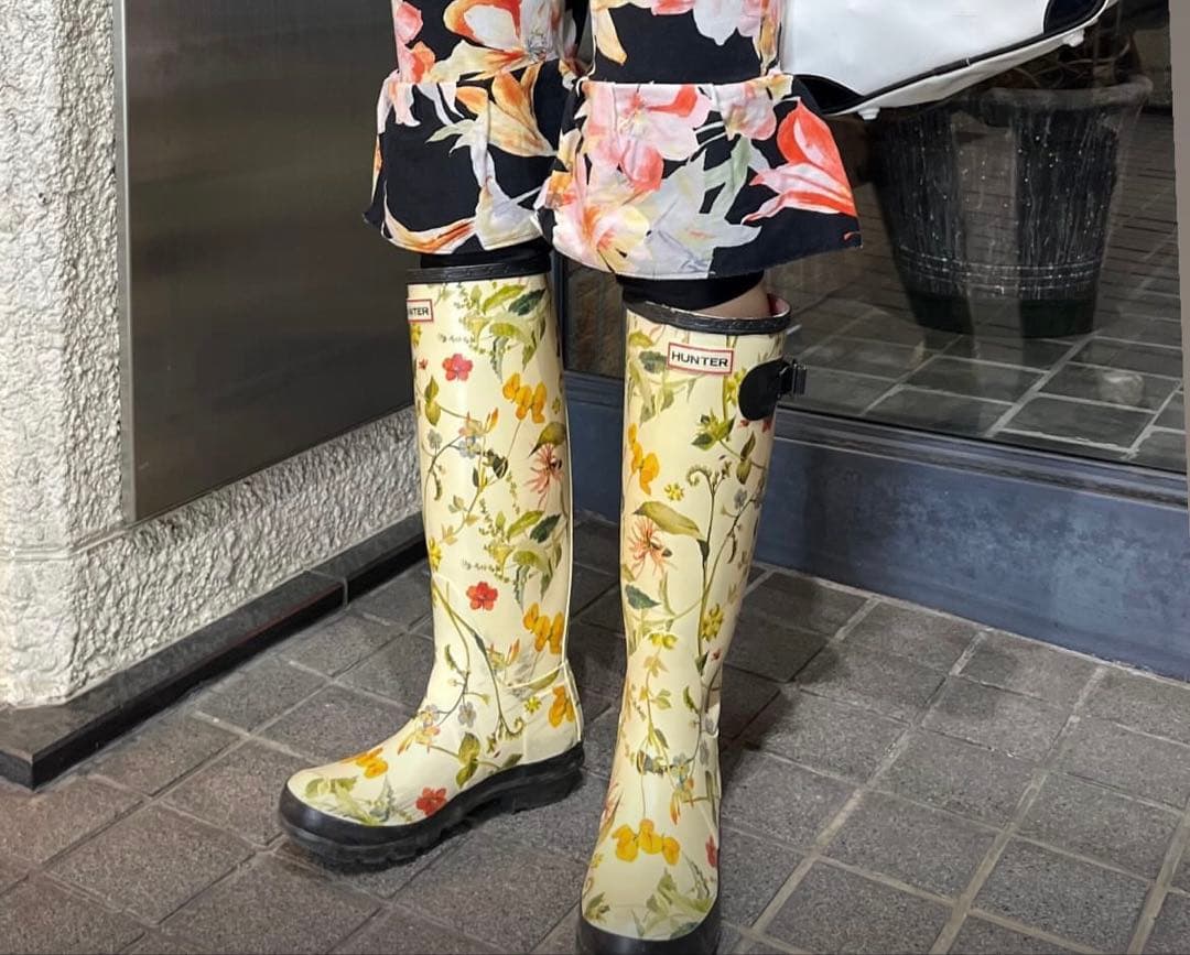 HUNTER × RHSコラボ レインブーツ ハンター 花柄 長靴 フラワー - メルカリ