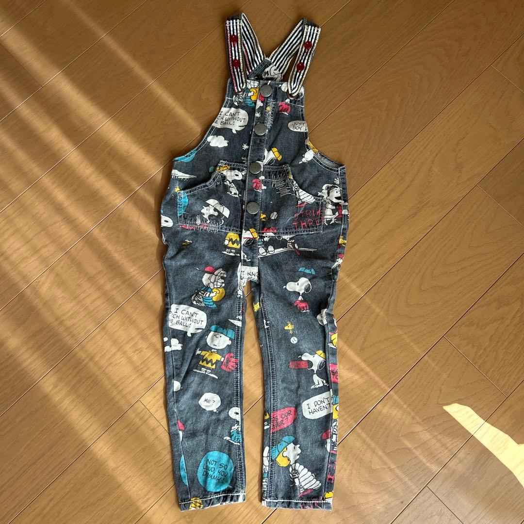 ブーフーウー スヌーピー オーバーオール 110cm - メルカリ