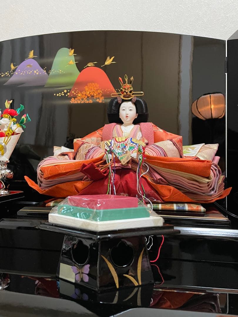 A雛人形 三段飾り 十二単衣 弥生雛 長月作 A＋B購入必須 - メルカリ
