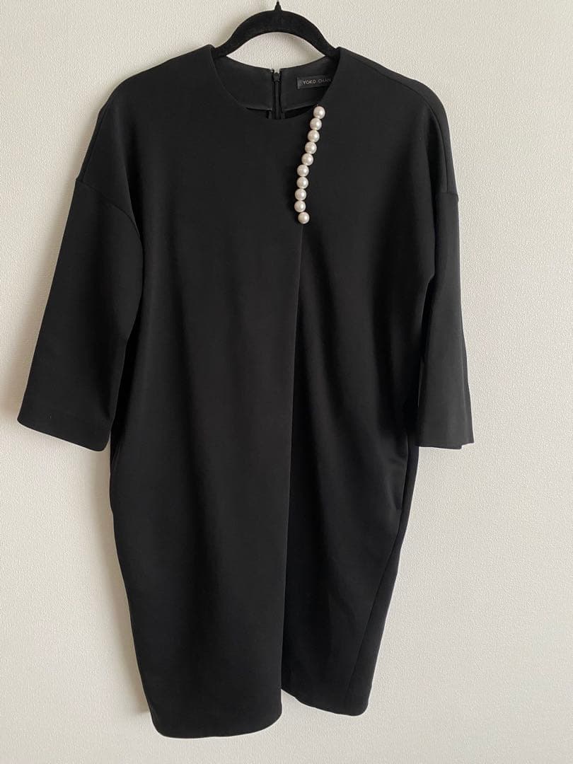 YOKO CHAN ブラック 七分袖 ワンピース - メルカリ