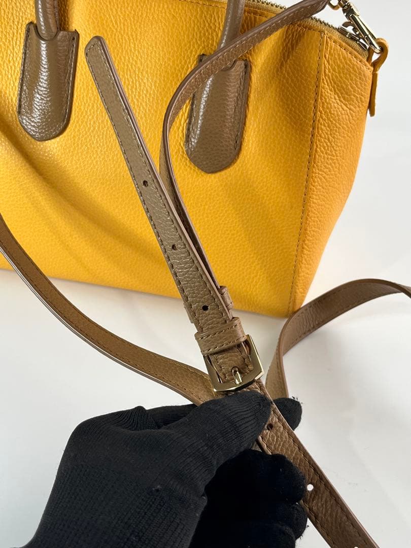 FURLA フルラ テッサ 2waイエローレザーバッグ ビタミンカラー