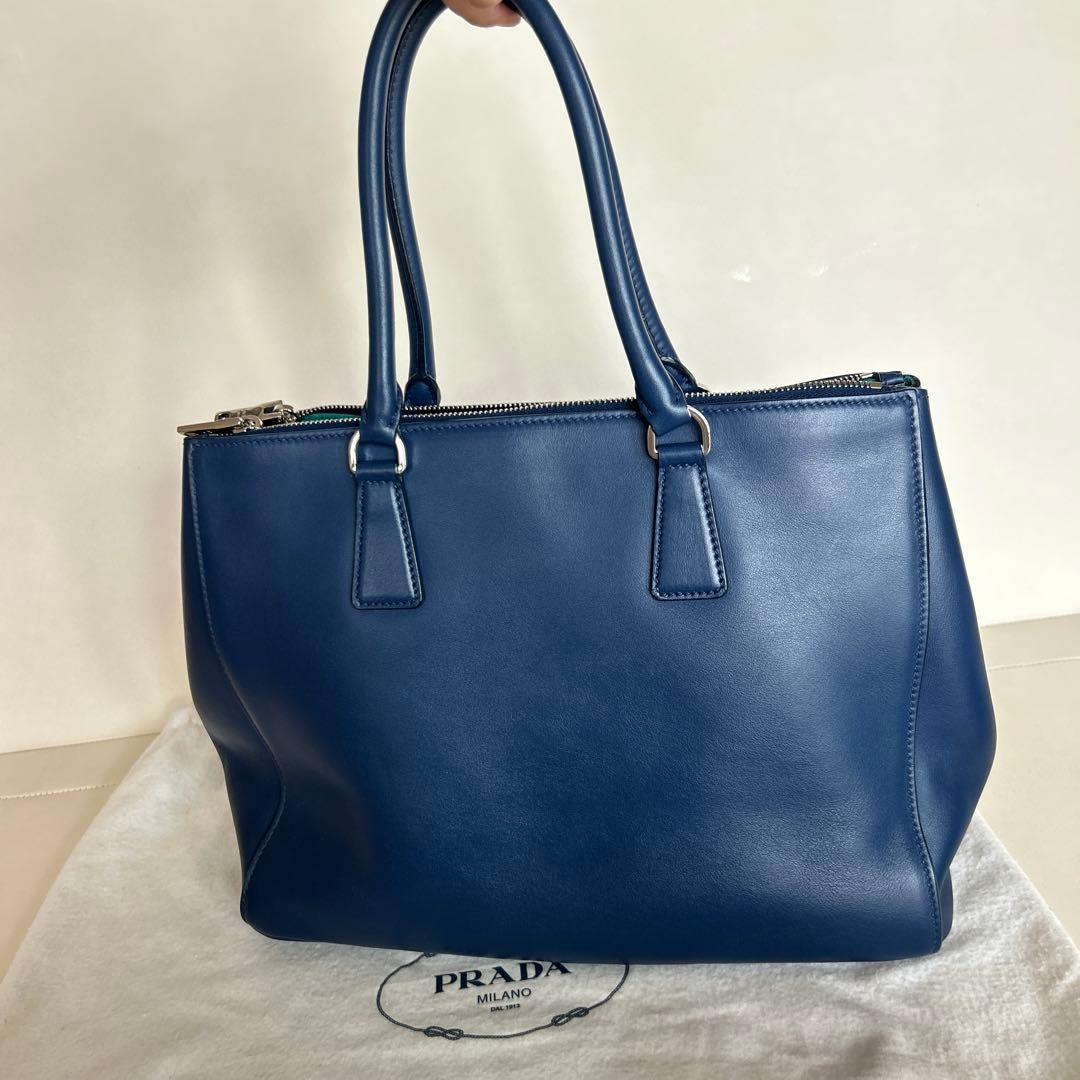 あんしん鑑定、美品】PRADA プラダ ガリレア ネイビー 袋、ショルダー