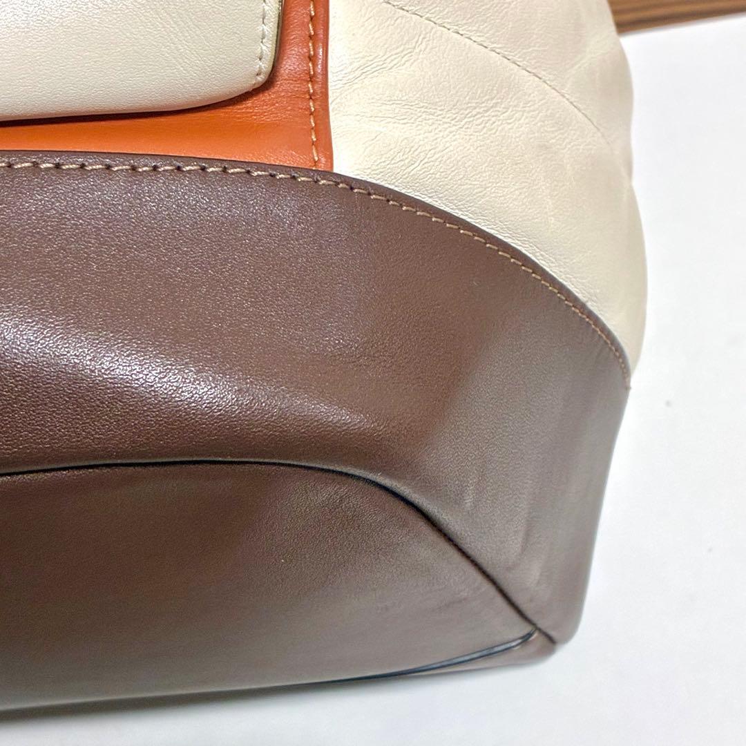 COACH バックパック リュック マルチカラー ブラウン クリーム ロゴ