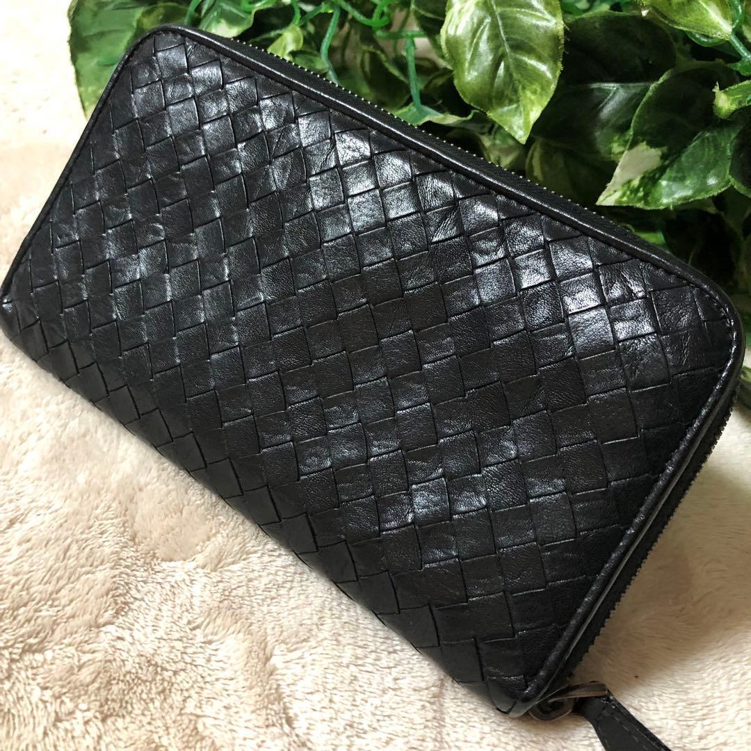 NASpirit　ボッテガヴェネタ　長財布イントレチャート　ラウンドジップ