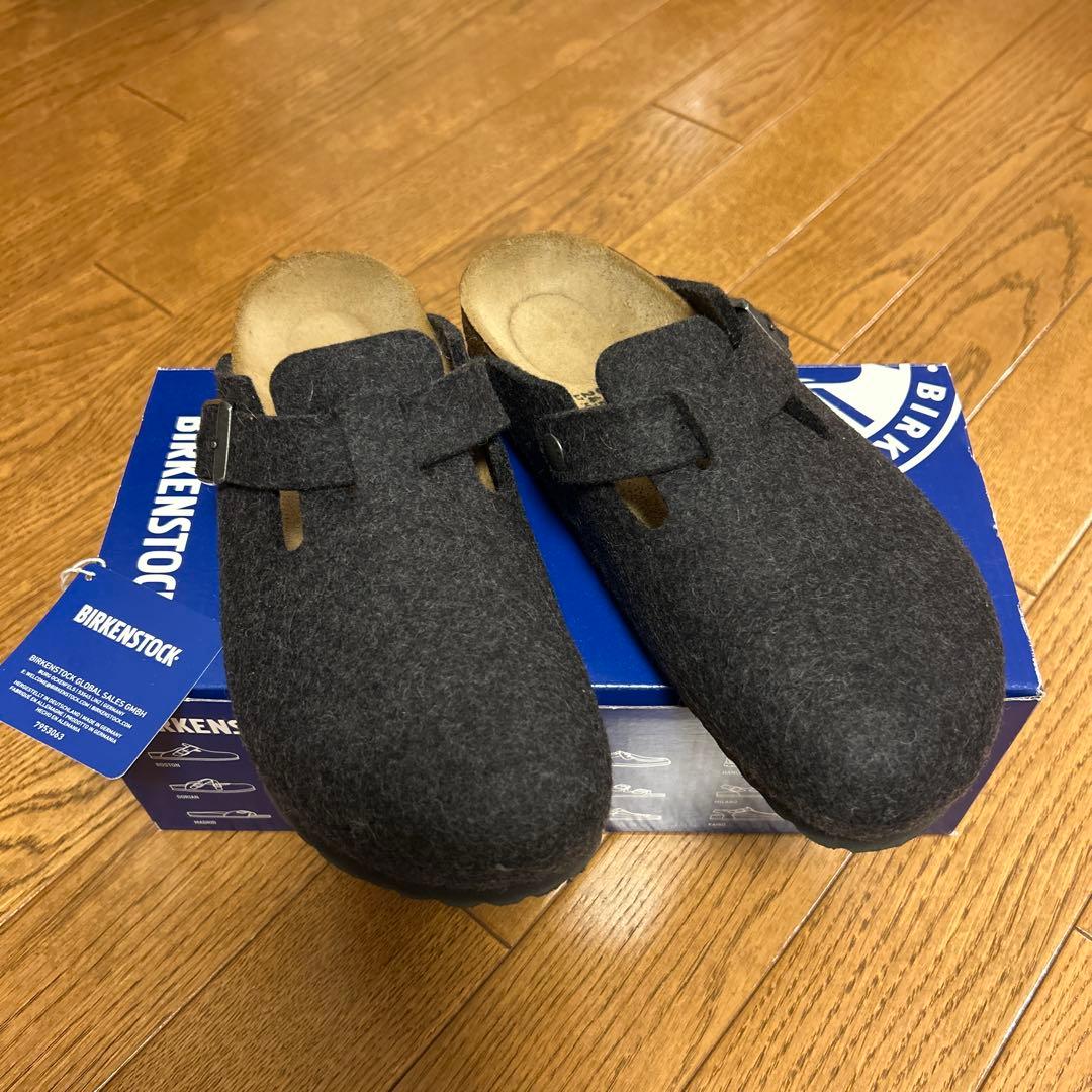 極美品】ビルケンシュトック ボストン フェルト 38 24.5 グレー - メルカリ