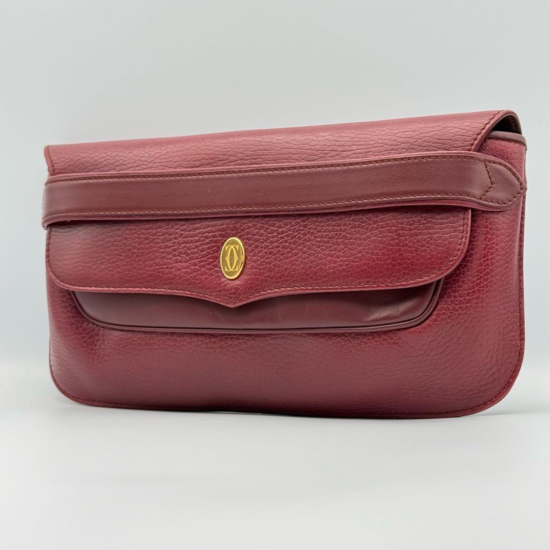 ✨美品✨カルティエ マストライン ボルドー クラッチバッグ レザー