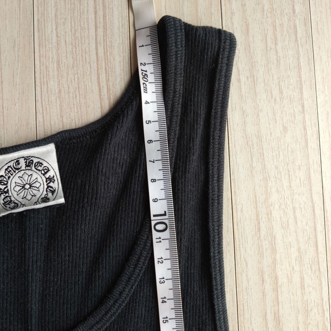 shmn様　CHROME HEARTS　リブタンクトップ　クロス　ブラック　 M