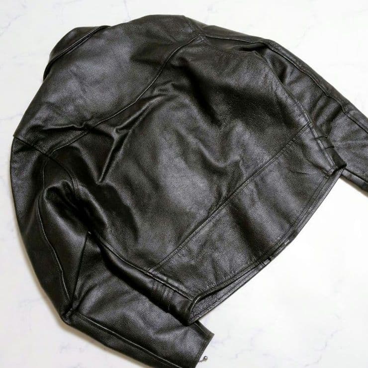 ヴィンテージ ダブル ライダースジャケット 裏地赤 キルティング