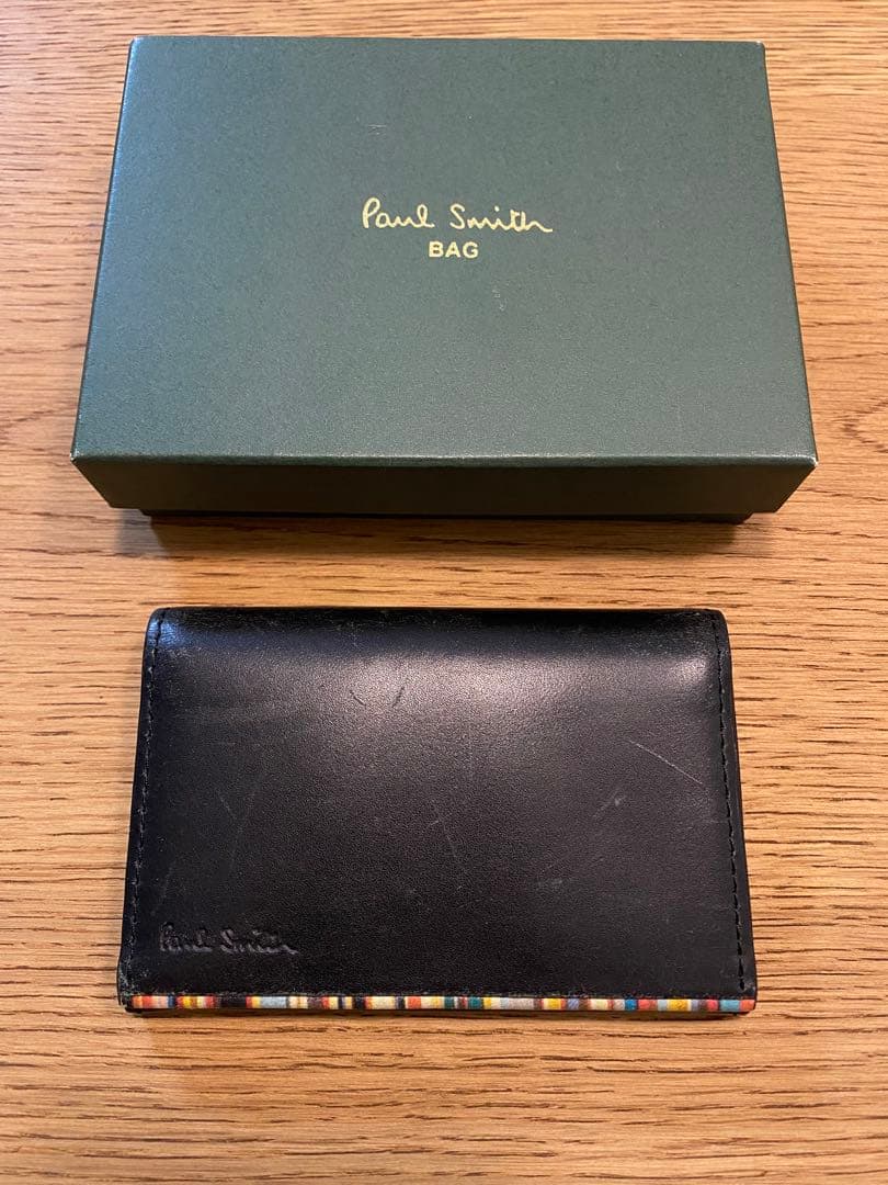 Paul Smith ポールスミス 名刺入れ ブラック レザー - メルカリ