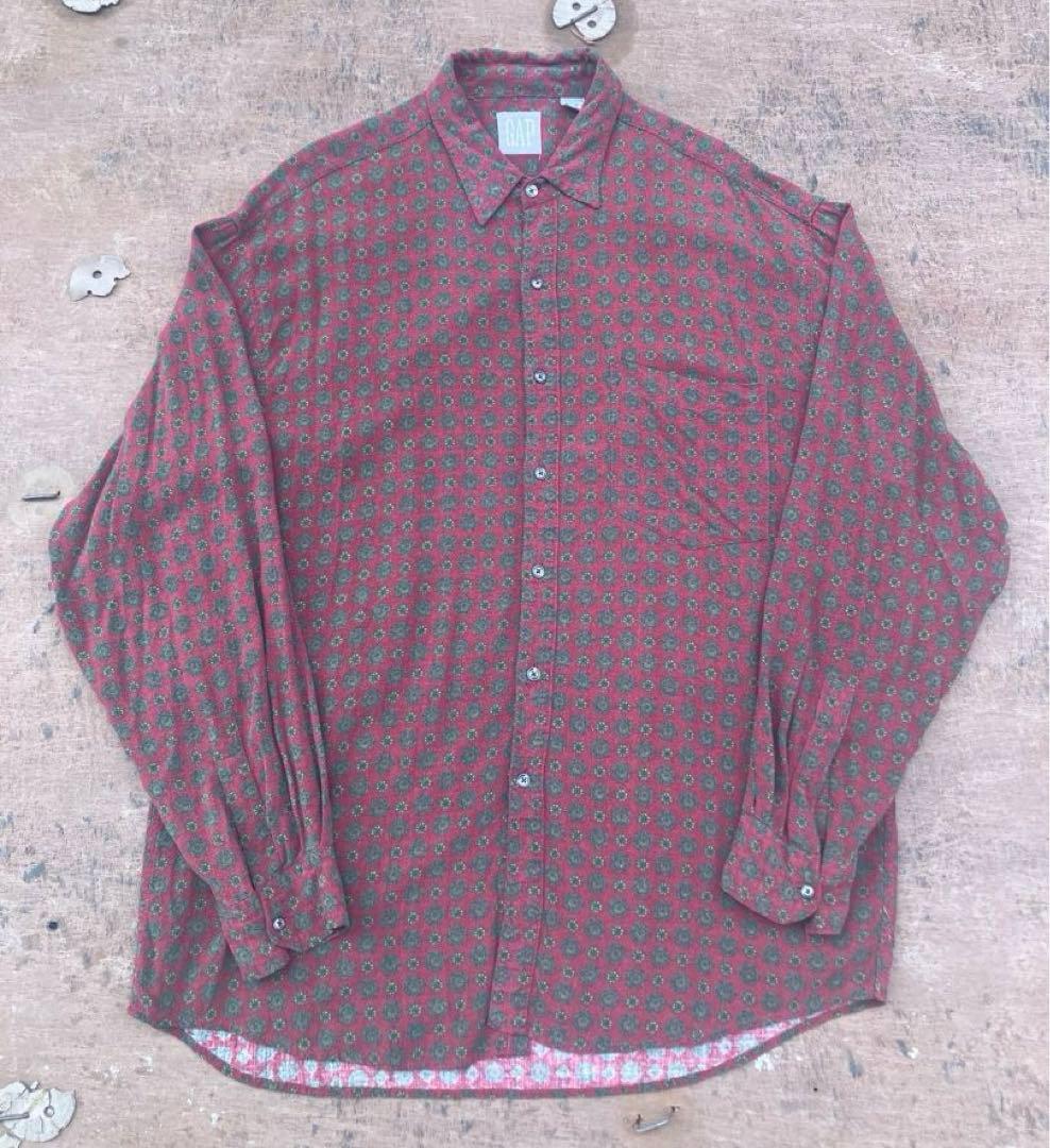 90s OLD GAP ペイズリー レーヨンシャツ 長袖 総柄 柄シャツ - メルカリ