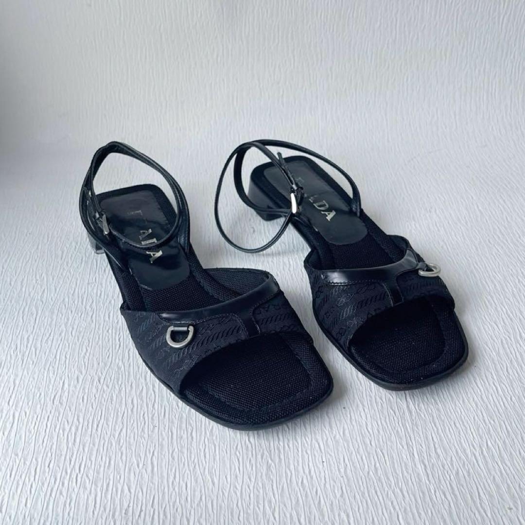 PRADA プラダ　ストラップサンダル 2000SS 黒 アーカイブ　36 PRADA（プラダ） ストラップサンダル 2X3129 3LEM メンズ レザー